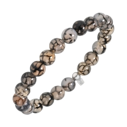 BALCANO - Drachenader Achat / Mineral Perlen Armband