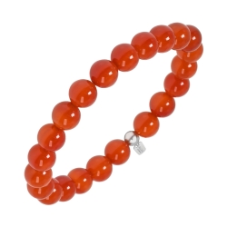 BALCANO - Agate rouge / Bracelet perle minérale