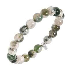 BALCANO - Agate en bois / Bracelet perle minérale