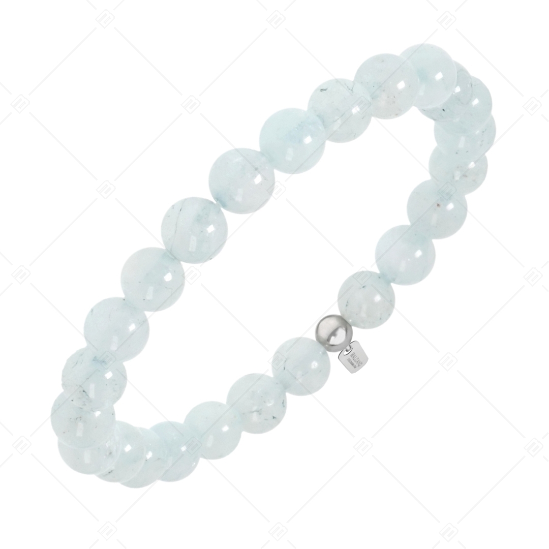 BALCANO - Quartz aigue-marine / Bracelet perle minérale (853016ZJ48)