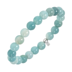 BALCANO - Agate turquoise clair / Bracelet perle minérale