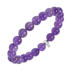 BALCANO - Améthyste / Bracelet perle minérale