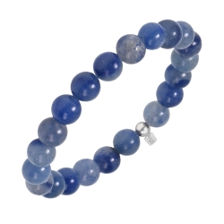 BALCANO - Blauer Aventurin / Mineral Perlen Armband