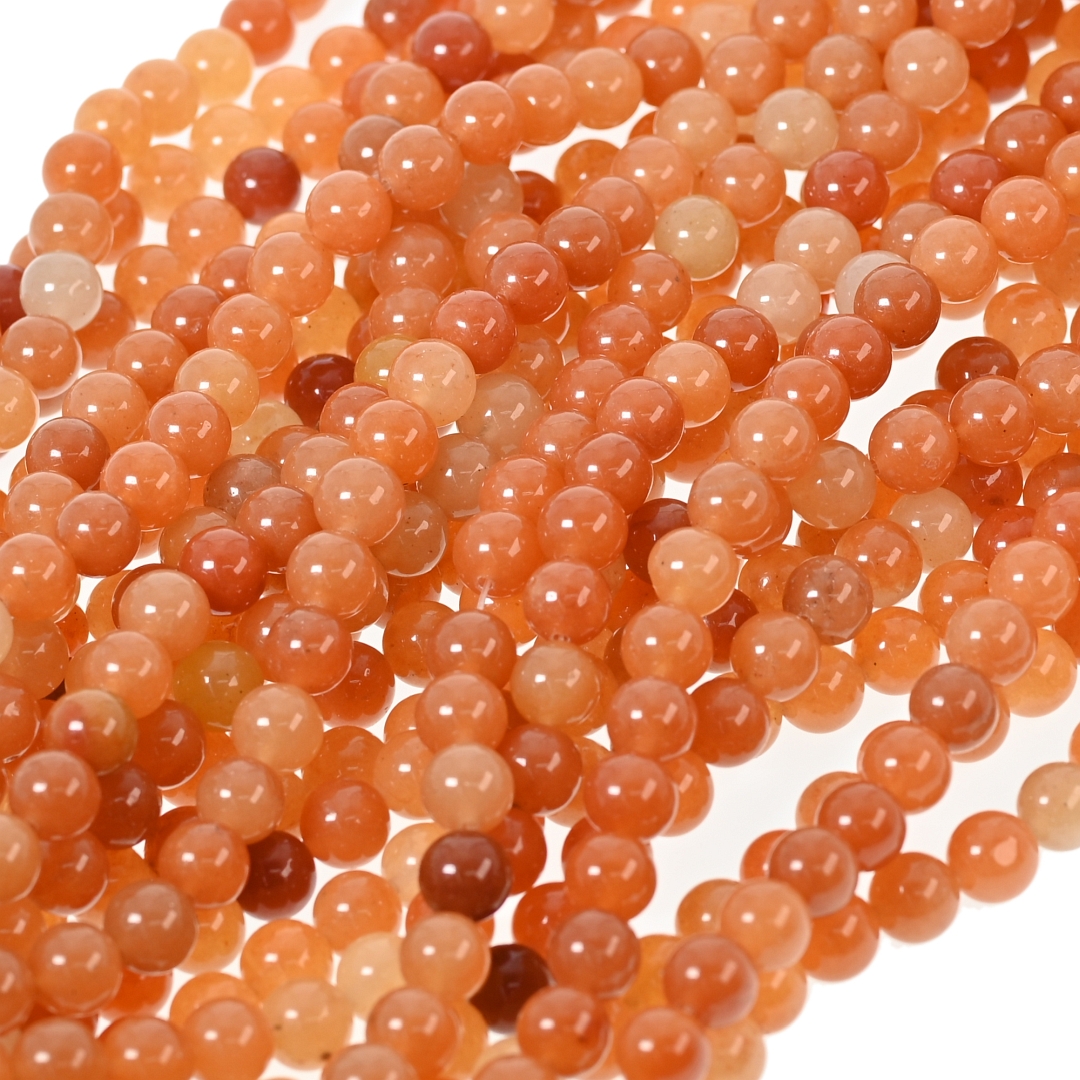 Red Aventurine - Temporarily Strung Gemstone Bead (853026ZS55)