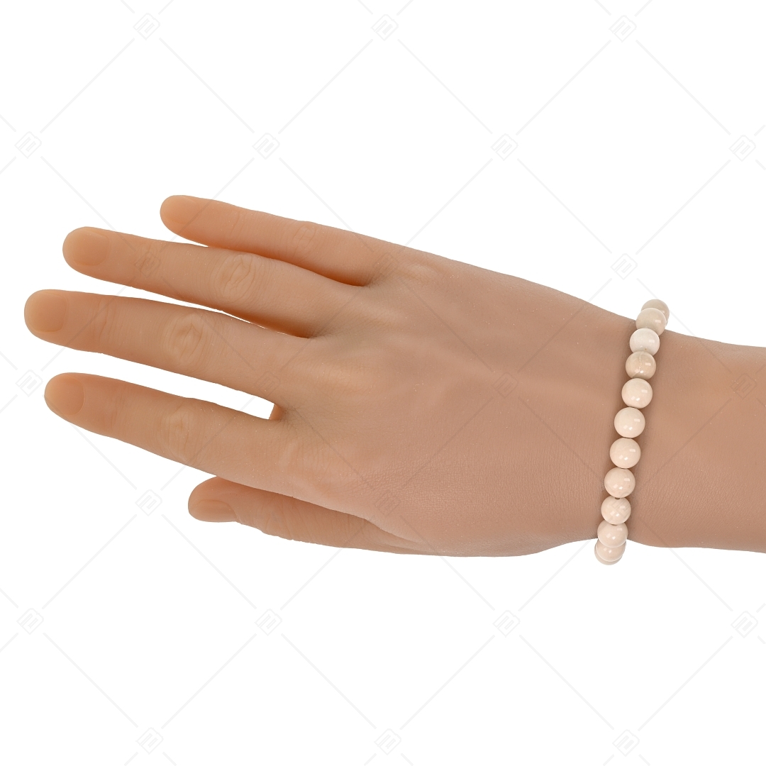 BALCANO - Weißes Holzfossil (Fossil) / Mineral Perlen Armband (853036ZJ00)
