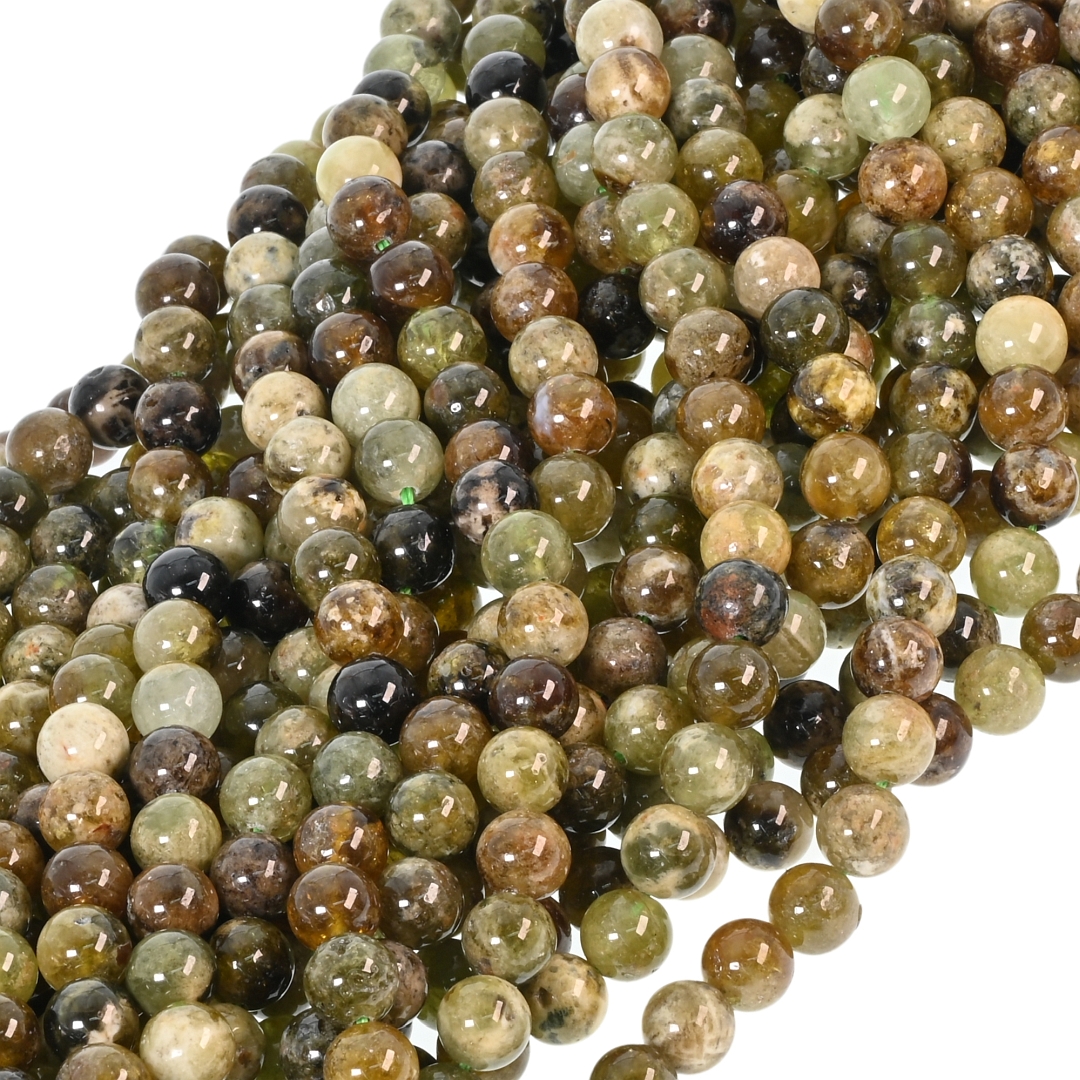 Grossular (Green Garnet) - Temporarily Strung Gemstone Bead (853038ZS33)