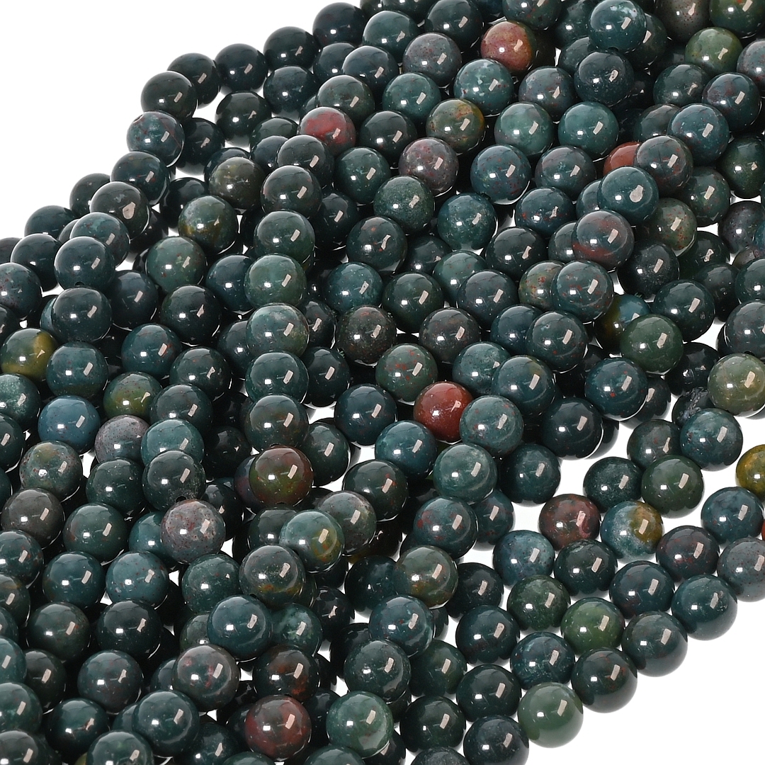 Bloodstone - Temporarily Strung Gemstone Bead (853041ZS33)