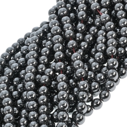 Hämatit - Vorübergehend aufgefädelte Mineralperle