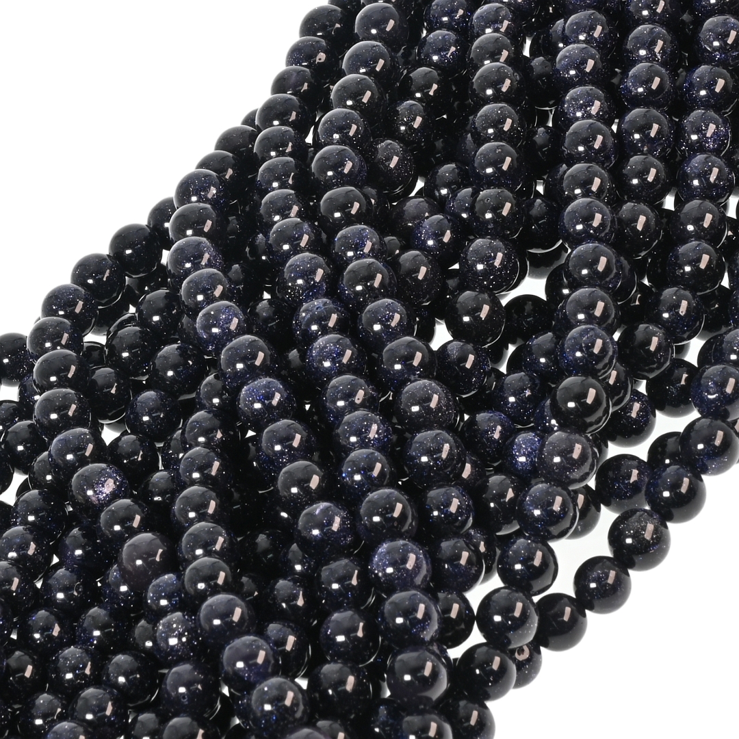 Grès bleu - Perle en pierre naturelle enfilée temporairement (853045ZS49)