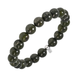BALCANO - Grüner Sandstein / Mineral Perlen Armband