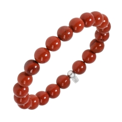 BALCANO - Jaspe rouge / Bracelet de perle minérale