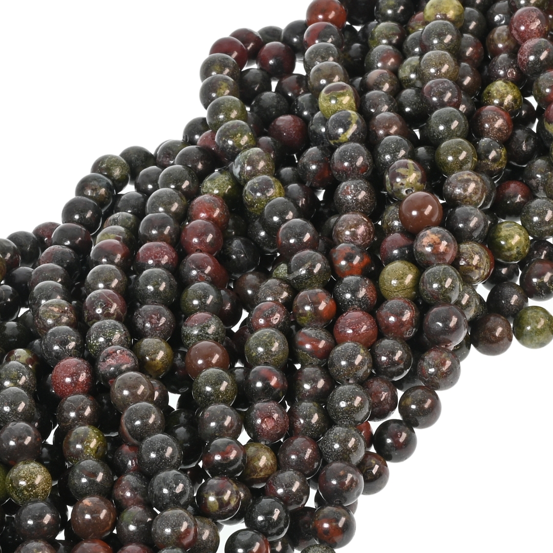 Drachenblut Jaspis - Vorübergehend aufgefädelte Mineralperle (853065ZS99)