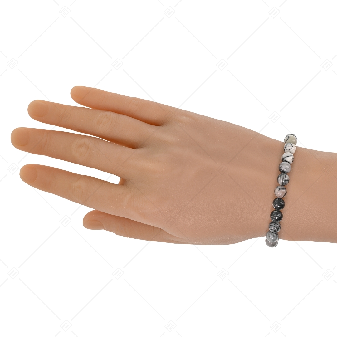 BALCANO - Netzstein Jaspis / Mineral Perlen Armband (853067ZJ99)
