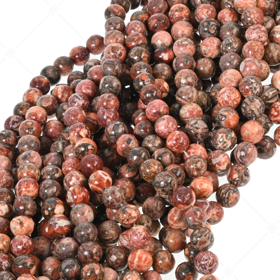 BALCANO - Leopardenfell Jaspis / Mineral Perlen Armband (853069ZJ99)