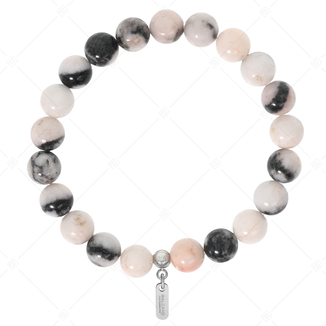 BALCANO - Rosa Zebrastein Jaspis / Mineral Perlen Armband (853074ZJ99)