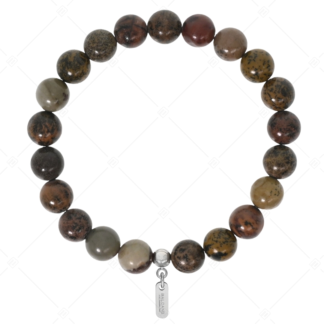 BALCANO - Wiesenblumen Jaspis / Mineral Perlen Armband (853076ZJ99)
