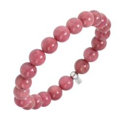 BALCANO - Jaspe serpentant rouge / Bracelet de perle minérale