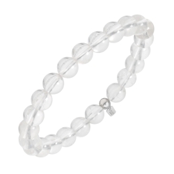 BALCANO - Cristal de roche / Bracelet de perle minérale