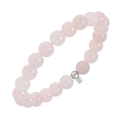 BALCANO - Quartz rose / Bracelet de perle minérale