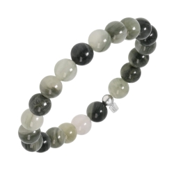BALCANO - Quartz rutile vert / Bracelet de perle minérale