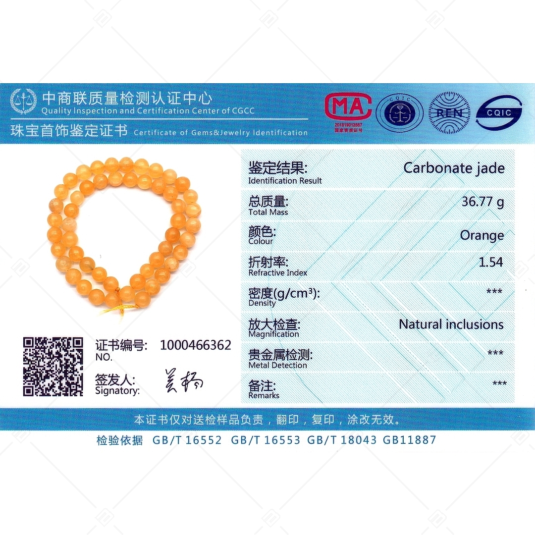 BALCANO - Orange Jade / Gemstone bracelet (853100ZJ55)