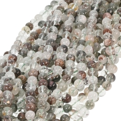 BALCANO - Cristal de roche pierre fantôme verte / Bracelet de perle minérale