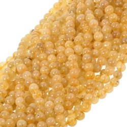 BALCANO - Quartz rutile doré / Bracelet de perle minérale