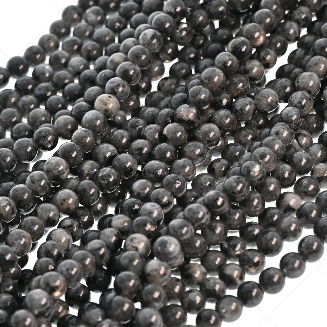 BALCANO - Schwarzer Labradorit / Mineral Perlen Armband (853108ZJ11)