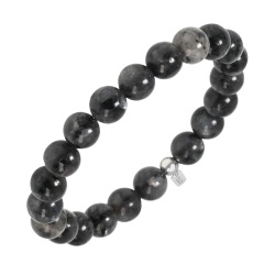 BALCANO - Labradorite noir / Bracelet de perle minérale