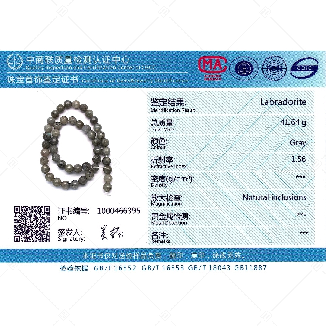 BALCANO - Spektrolith Labradorit / Mineral Perlen Armband (853109ZJ99)
