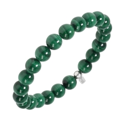 BALCANO - Malachite / Bracelet de perle minérale