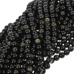 BALCANO - Obsidienne d'or / Bracelet de perle minérale