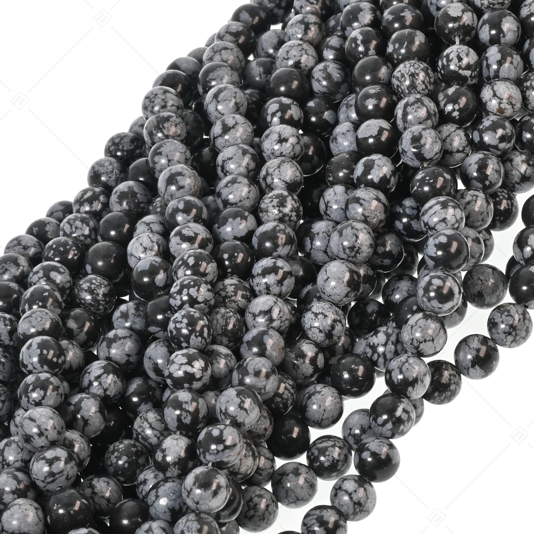 BALCANO - Obsidienne flocon de neige / Bracelet de perle minérale (853120ZJ99)