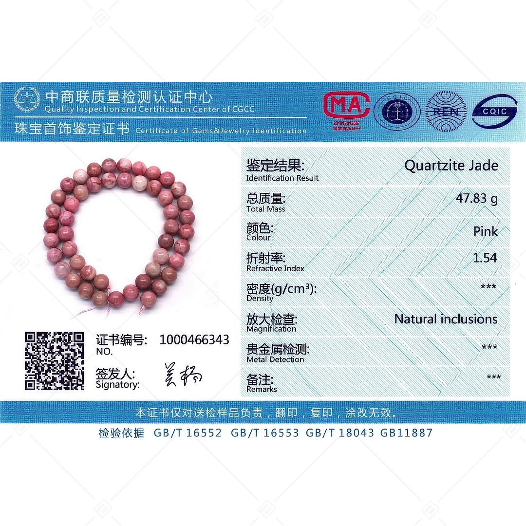 BALCANO - Rhodonite / Bracelet de perle minérale (853123ZJ28)