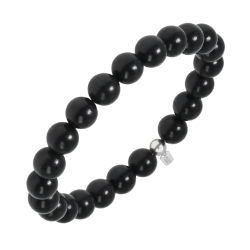 BALCANO - Sungite / Bracelet de perle minérale