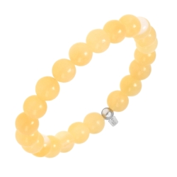 BALCANO - Jade topaze / Bracelet de perle minérale