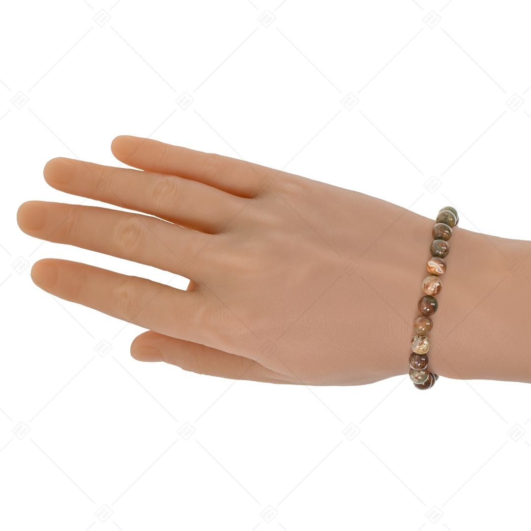 BALCANO - Gold Türkis Jade / Mineral Perlen Armband (853136ZJ88)