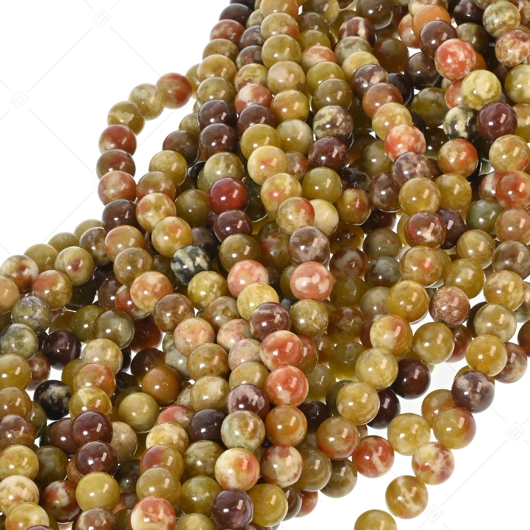 BALCANO - Brauner Drachenstein, Serpentin / Mineral Perlen Armband (853142ZJ99)