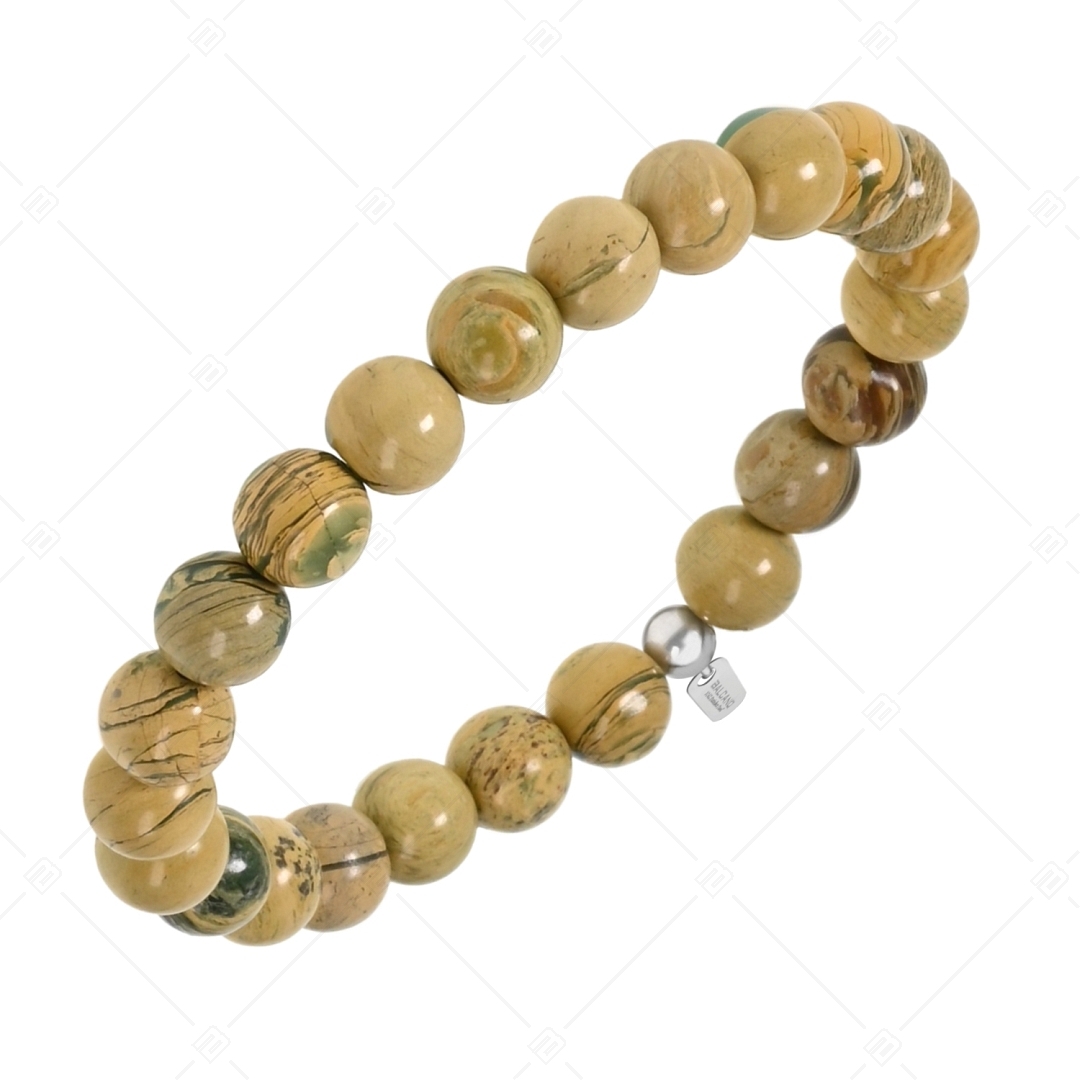 BALCANO -  Grüner Drachenstein Serpentin / Mineral Perlen Armband (853143ZJ99)