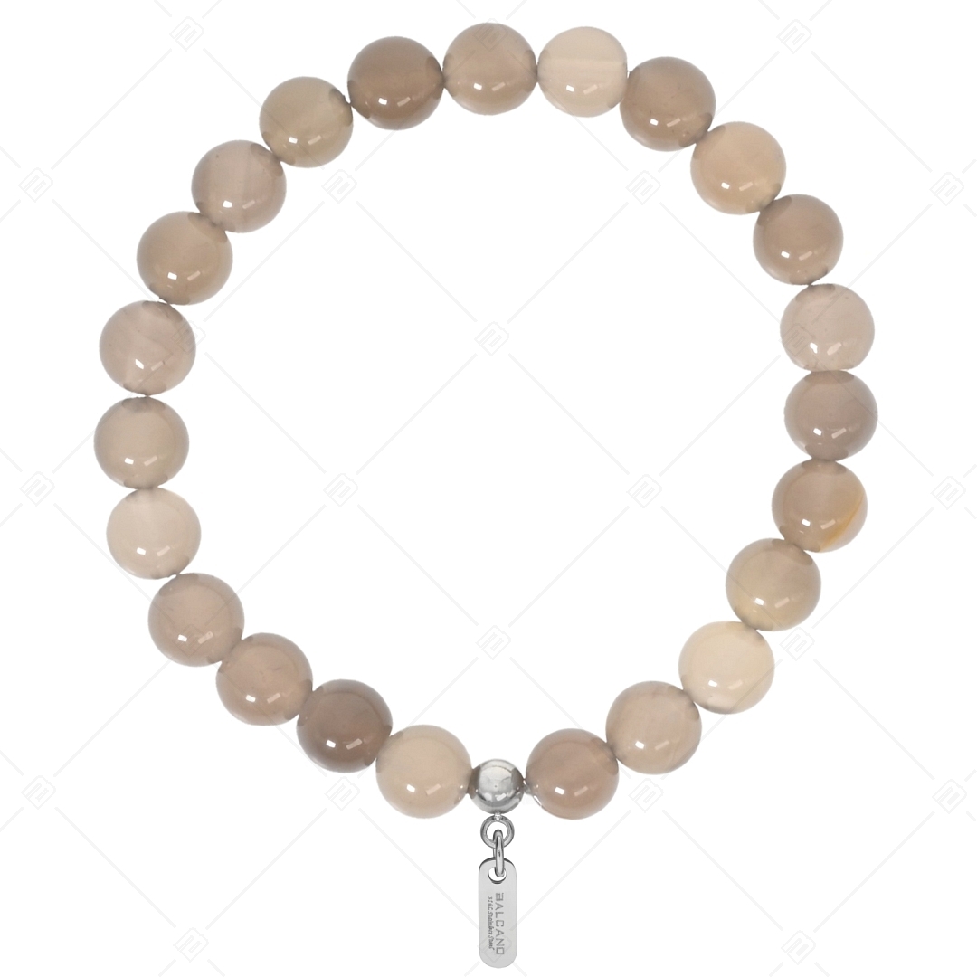 BALCANO - Grauer Achat / Mineral Perlen Armband (853149ZJ99)