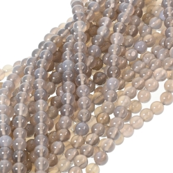 BALCANO - Agate grise / Bracelet de perle minérale