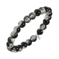 BALCANO - Bracelet en perle de verre pailleté