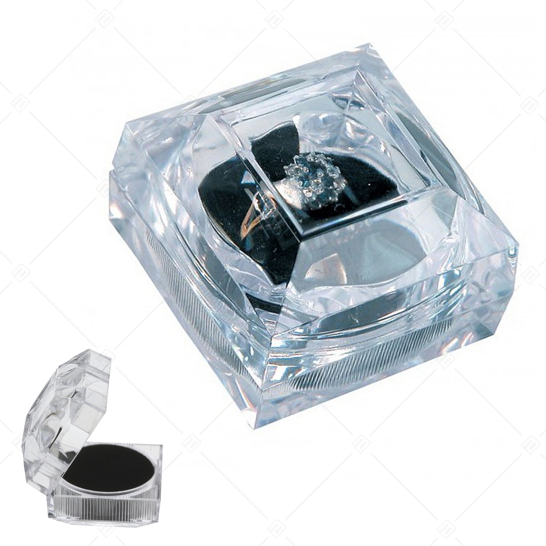 Aspect cristal boîte à bijoux pour bagues (927035JB99)